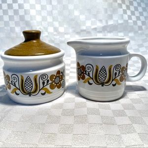 Vintage Ironstone Ware by MYOTT Sugar and Creamer